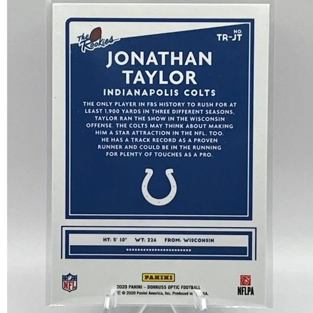 Jonathan Taylor The Rookies Silver Prizm Holo 2020 Panini NFL Indianapolis Colts